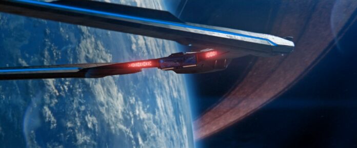 U.S.S. Discovery im Orbit von "New Eden" (Szenenbild CBS) U.S.S. Discovery im Orbit von "New Eden" (Szenenbild CBS)