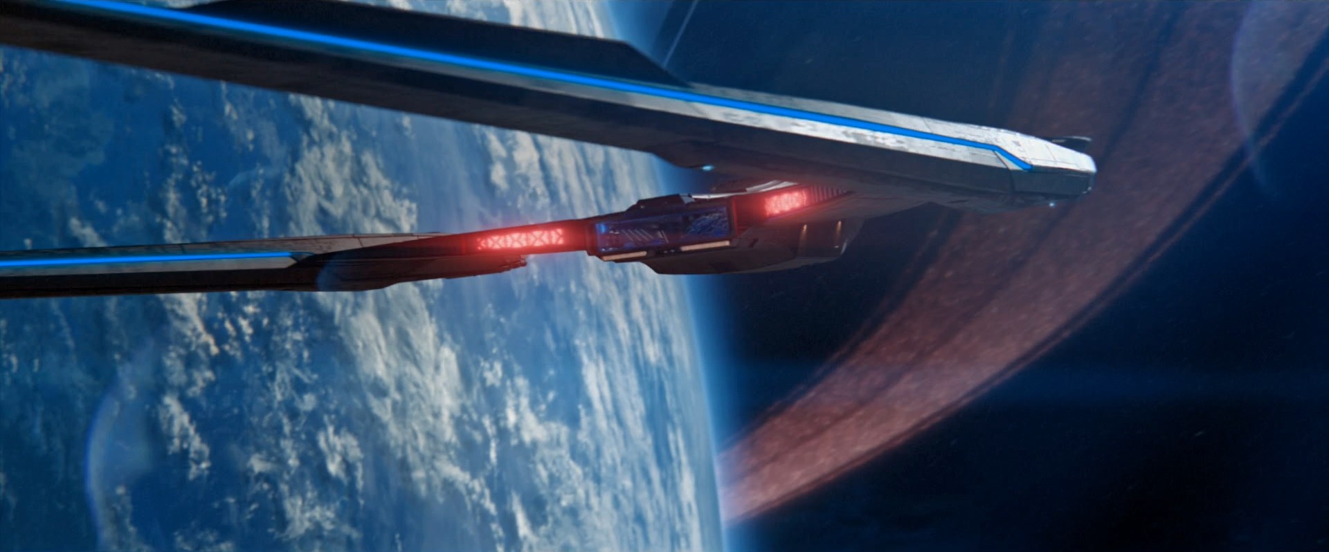 U.S.S. Discovery im Orbit von "New Eden" (Szenenbild CBS)