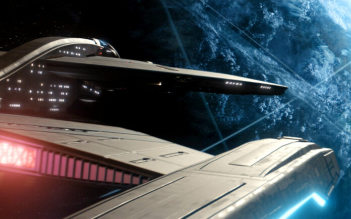 U.S.S. Discovery im Orbit von "New Eden" (Szenenbild CBS)