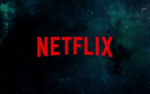 Netflix-Logo (Sternenhintergrund)