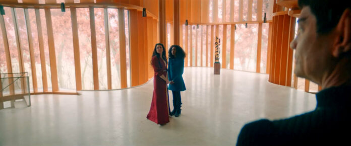 Amanda, Burnham und Sarek in "Brother" (Szenenbild: CBS)