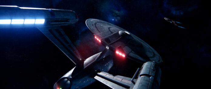 NCC1701_NCC1031.5 Die Enterprise und die Discovery in "Such Sweet Sorrow" (Szenenfoto: CBS).