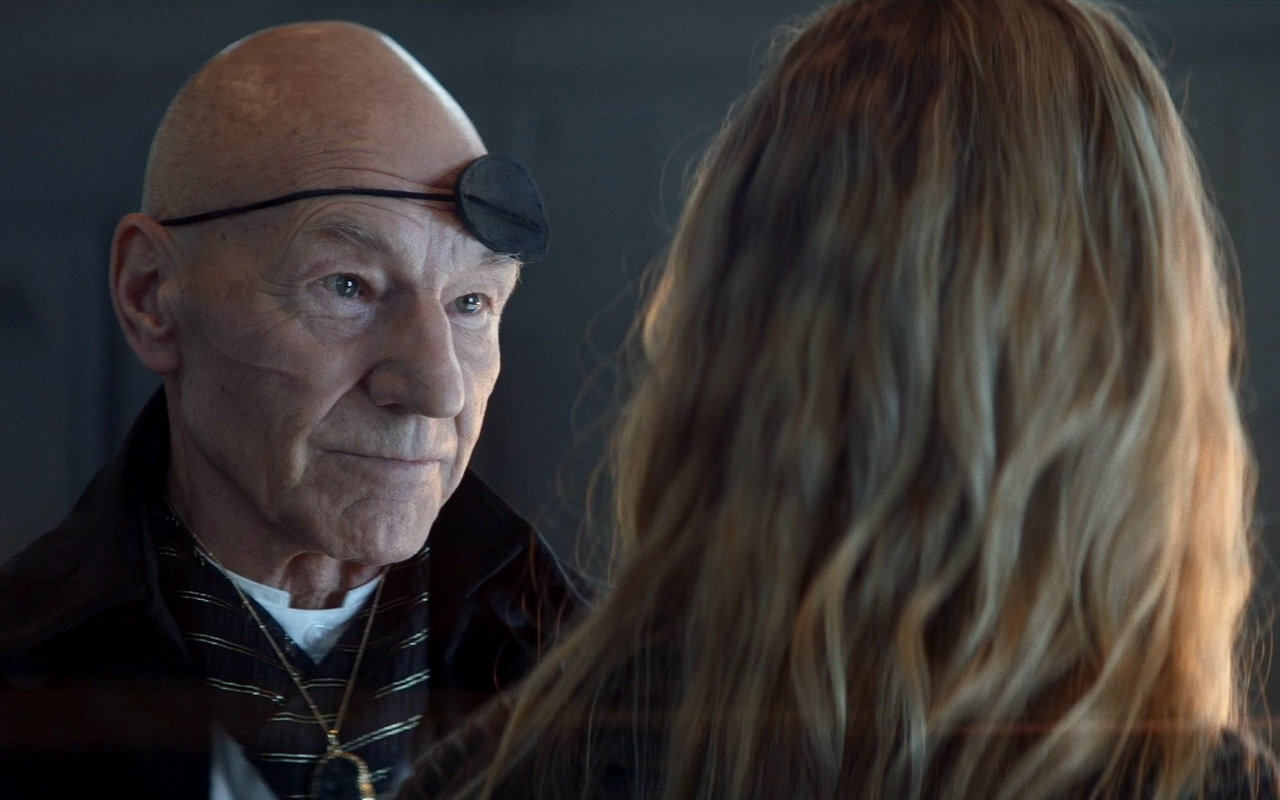 Picard und Seven in "Stardust City Rag" (Bild: CBS)