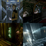Borg-Korridore aus “The Best of Both Worlds” (oben links), “First Contact” (oben rechts), “Dark Frontier” (unten links) und “The Impossible Box” (unten rechts) (BIlder: ViacomCBS)