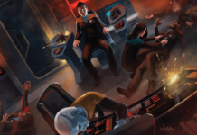Star Trek Rollenspiel: Der Kreativität sind keine Grenzen gesetzt Illustration, das eine Kampfszene auf einer Raumschiff Brücke zeigt