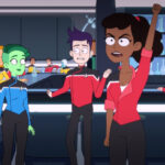 Rutherford, Tendi, Boimler und Mariner in “Second Contact” (Bild: ViacomCBS)