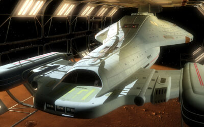 U.S.S. Voyager in der Utopia-Planitia-Werft in "Relativity" (Bild: Nutzung mit freundlicher Erlaubnis von Adam "Mojo" Lebowitz)