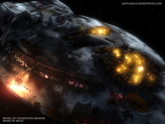 U.S.S. Voyager in "Year of Hell, Part II" U.S.S. Voyager in "Year of Hell, Part II" (Bild: Nutzung mit freundlicher Erlaubnis von Adam "Mojo" Lebowitz)