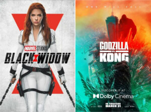 Die Filmposter zu Black Widow und Godzilla vs Kong
