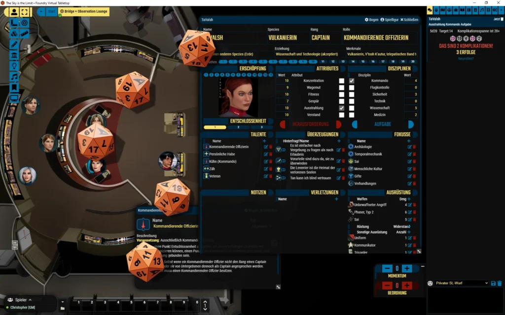 "Star Trek Adventures" in "Foudry Virtual Tabletop"