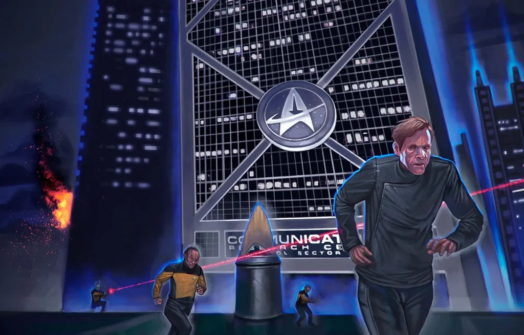 Luther Sloan auf der Flucht in "Star Trek Adventures"
