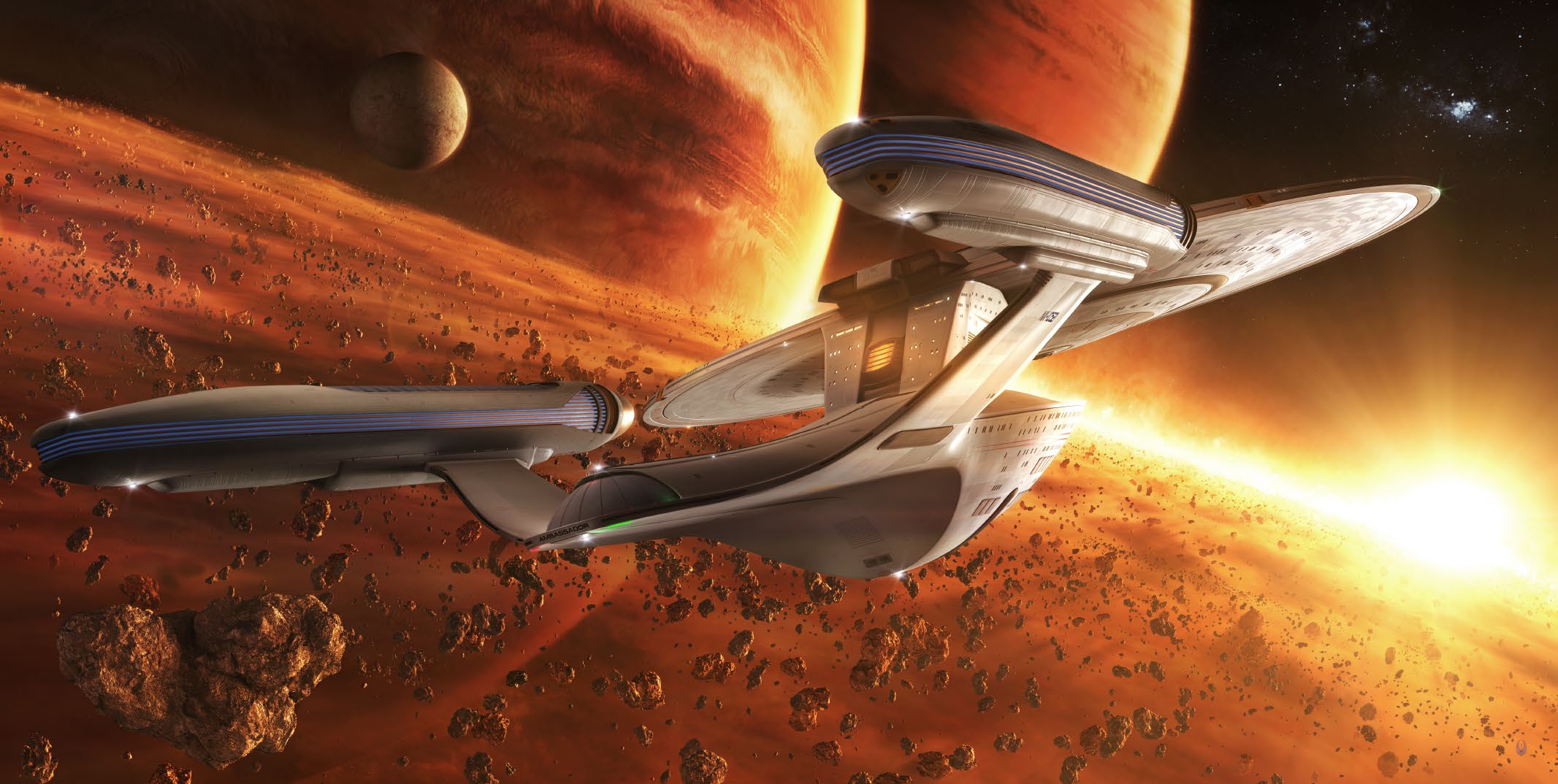 Föderationsschiff in "Star Trek Adventures"