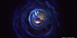 Die Delta Flyers besprechen die vierte Folge von DS9 Mit der Entdeckung des "Bajoranischen Wurmlochs" im Jahr 2369 nimmt der Konflikt seinen Lauf (Bild: DS9 1x01 © Paramount, 1993).