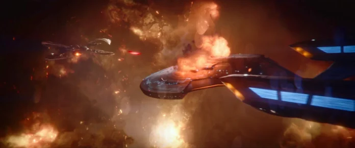 Shrike und Titan in "Seventeen Seconds" (Szenenphoto: Paramount)