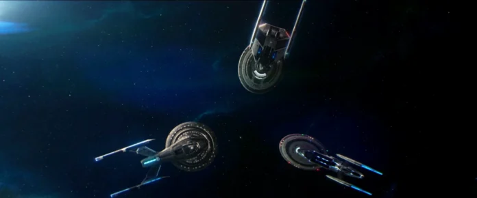 pic-3-06-starfleet Drei Schiffe der Sternenflotte in "Bounty" (Szenenphoto: Paramount)