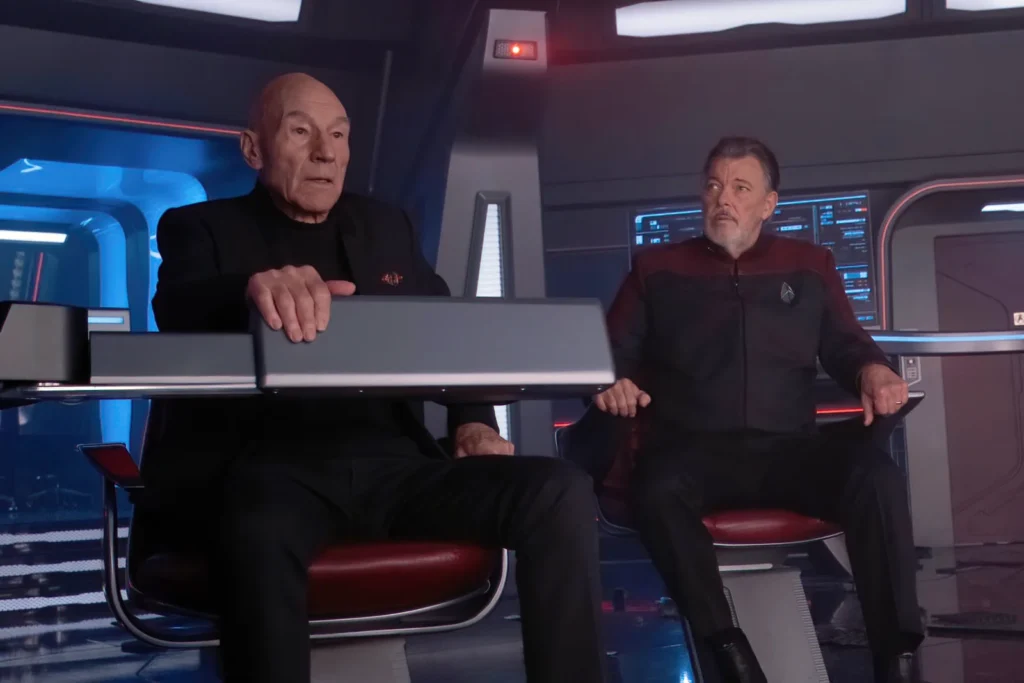 Kurzrezension: Star Trek: Picard 3x03 - "Seventeen Seconds" 2 Picard und Riker in "Seventeen Seconds" (Szenenphoto: Paramount)