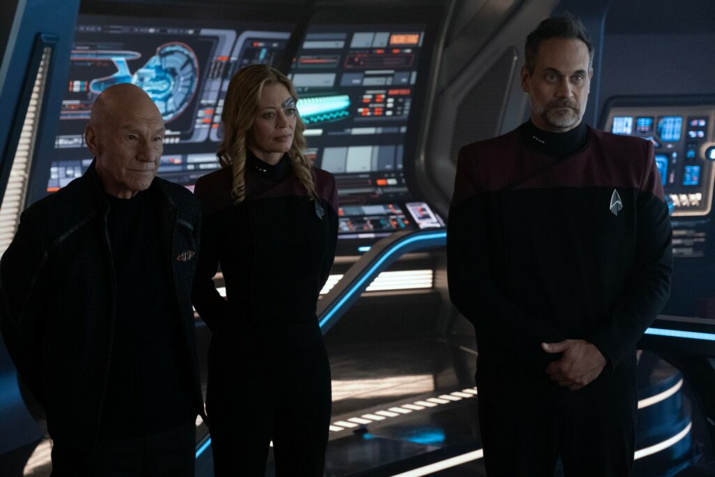 "Star Trek: Picard", 3x06 -- Picard, Seven und Shaw auf der Brücke der USS Titan
