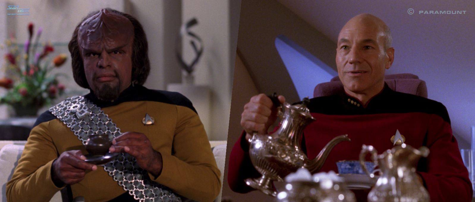 "Good tea. Nice house." – Machen die "Star Trek"-Stars Patrick Stewart und Michael Dorn bald Werbung für eine bekannte Tee-Marke? 56