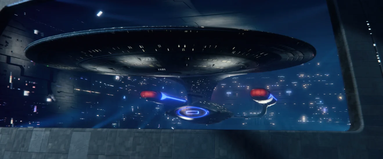 Enterprise-D in "Võx" (Szenenphoto: Paramount)