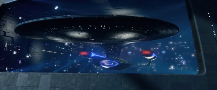 pic-3-09-enterprise-d Enterprise-D in "Võx" (Szenenphoto: Paramount)