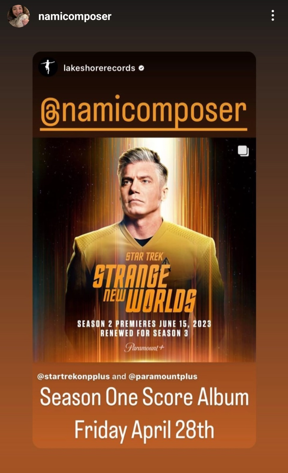 star trek strange new worlds soundtrack 2023