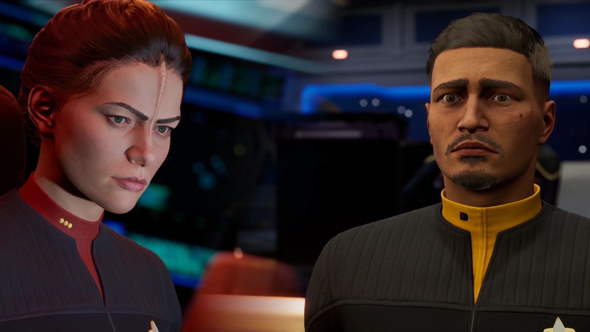 Jara Rydek und Carter Diaz in "Star Trek: Resurgence"