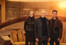 Trek Talk: Rückblick auf “Star Trek: Picard”, Staffel 3 Beverly Crusher, Jean-Luc Picard & Jack Crusher in "Star Trek: Picard" (Promophoto: Paramount)