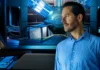 “Star Trek: Resurgence” – Interview with Writer Andrew Grant (Part 2) Andrew Grant and the Engineering Room of the U.S.S. Resolute from "Star Trek: Resurgence" (Photo: Andrew Grant, Screenshot: Dramatic Labs, Collage: TrekZone Network)