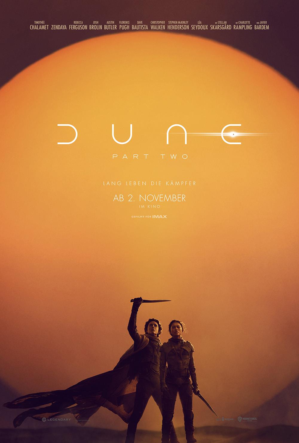 Dune Part 2 Plakat (Copyright: © 2023 Warner Bros. Entertainment Inc. All Rights Reserved.)