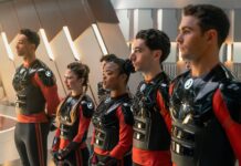 Kurzrezension: “Star Trek: Starfleet Academy” 1×03 – “Vitus Reflux” Mir, Lythe, Sam, Sadal und Reymi in "Vitus Reflux" (Photo: John Medland/Paramount+)