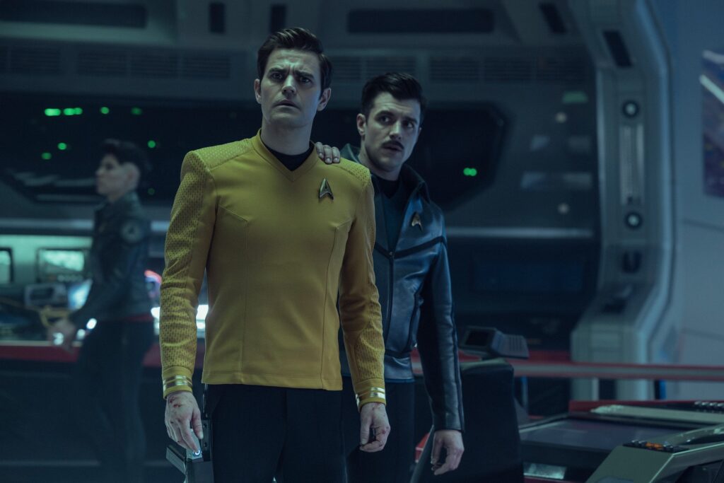 Rezension: Star Trek: Strange New Worlds 4×02 – "Der Griffin-Vorfall" 7 James und Samuel Kirk in "The Griffin Incident" (Photo: Jan Thijs/Paramount+)