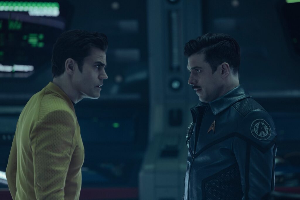 Zweitrezension: "Strange New Worlds 4x02 - Der Griffin-Vorfall" 2 James und Samuel Kirk in "The Griffin Incident" (Photo: Jan Thijs/Paramount+)