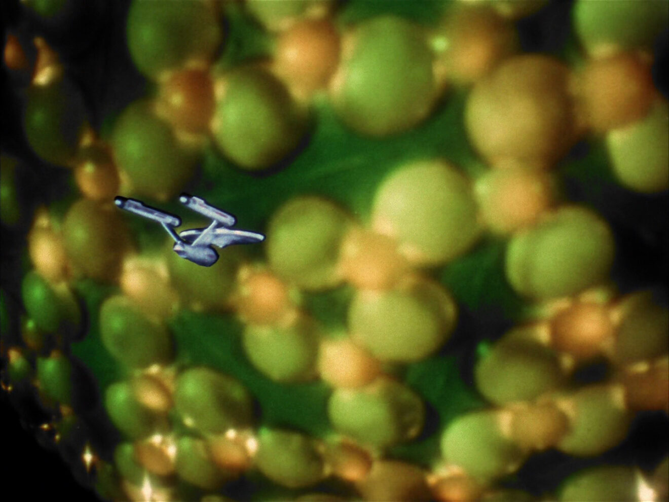 Enterprise und Fesarius in "The Corbomite Maneuver" (Szenenbild: Jerry Finnerman/CBS Television Distribution)